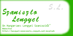 szaniszlo lengyel business card